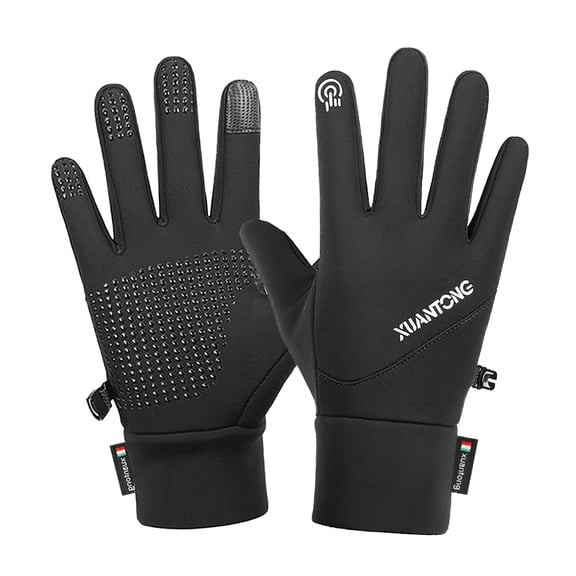 Yunuuuoa Winter Ski Gloves Thermal Windproof Fleece Lined Touchscreen Anti-Slip Grip Outdoor Sports Snowboarding Hiking Cycling Cold Weather