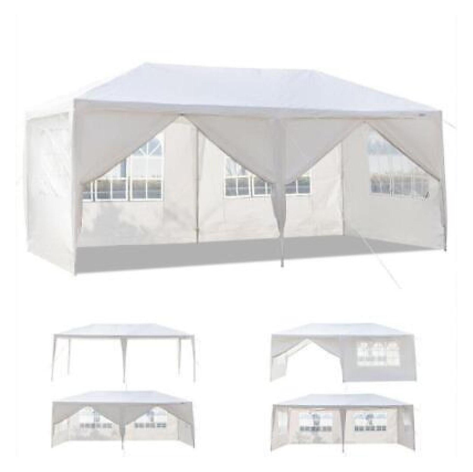 10'x20' White Waterproof Outdoor Party Tent with Removable Sidewalls