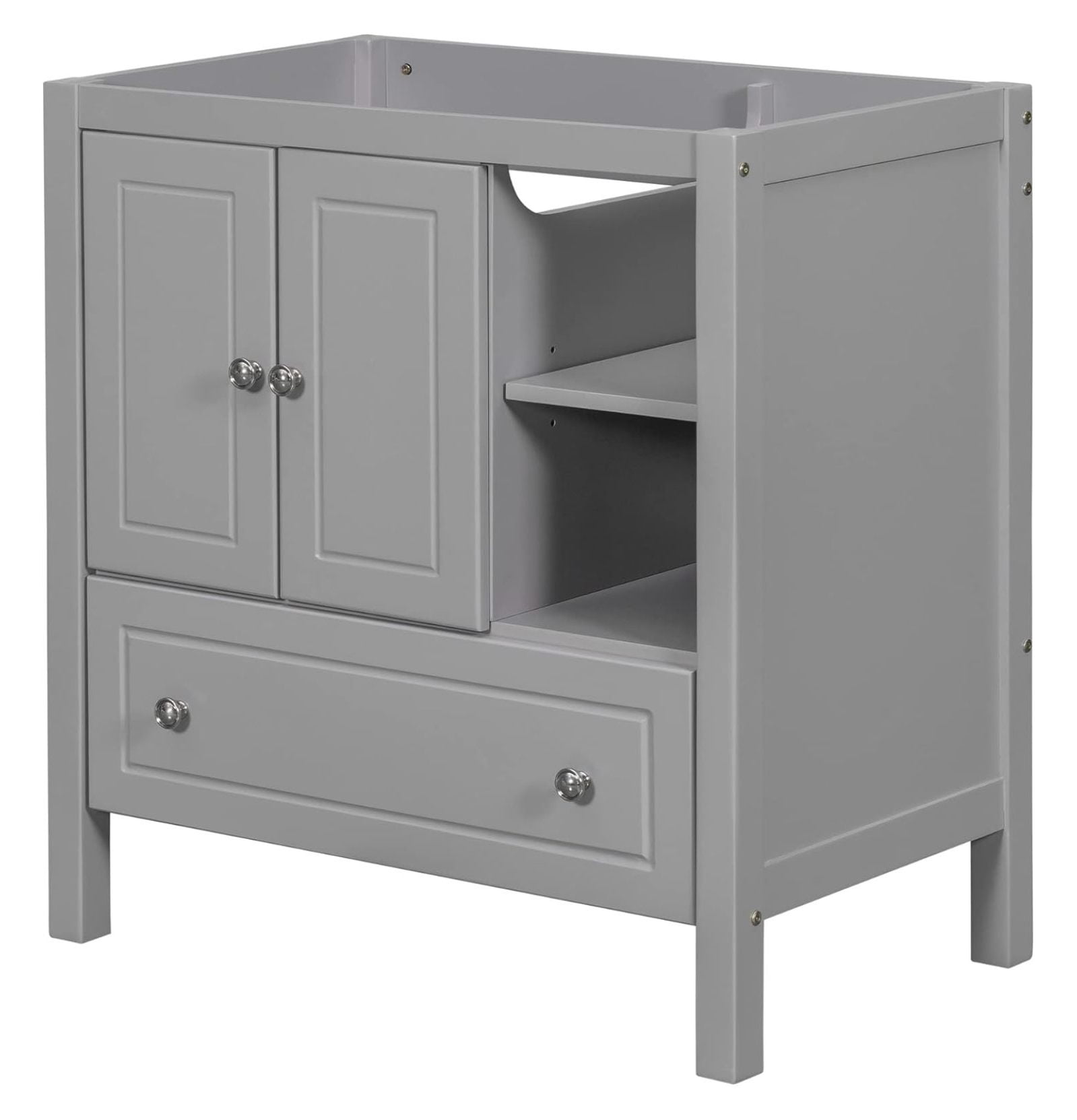 Yunwen 30 Inch Bathroom Vanity Without Sink, Wooden Bathroom Vanity Base , Bathroom Storage ...