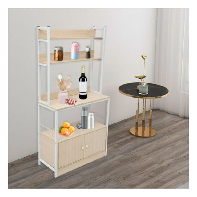 Yunwen 5 Tier Kitchen Bakers Rack with Power Outlet Microwave Stand