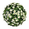 thumbnail image 1 of Yuoaen Household Imitation, White Flower Ball Outer Diameter 35Cm, Artificial, 2*Hemisphere, Clearance Sale, 1 of 8