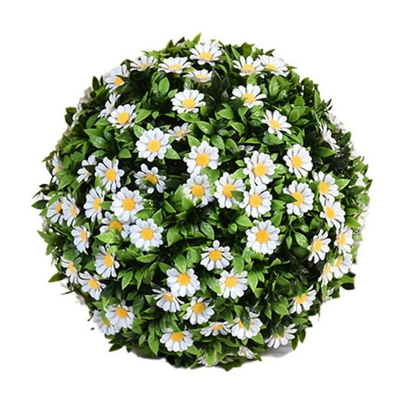 Yuoaen Household Imitation, White Flower Ball Outer Diameter 40Cm, Artificial, 2*Hemisphere, Clearance Sale