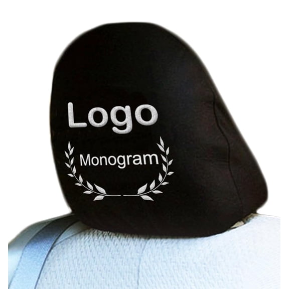 Yupbizauto Customized Elegance Personalized Embroidery Monogram Auto Accessories Truck SUV Car Seat Headrest Cover 1 Piece Proudly Design and Made in USA