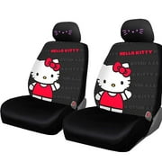 Yupbizauto Hello Kitty Car Accessories Seat Cover Core Design with Embroidery Pink Kitty Face Headrest Covers and Air Freshener