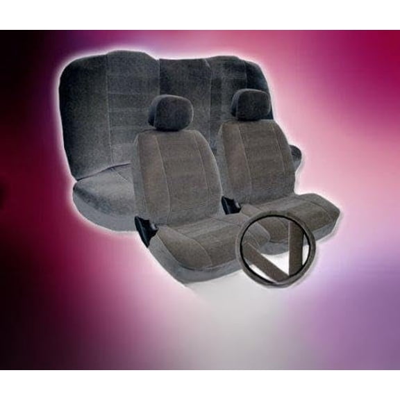 Yupbizauto Velour Universal Size Seat Cover Complete Set