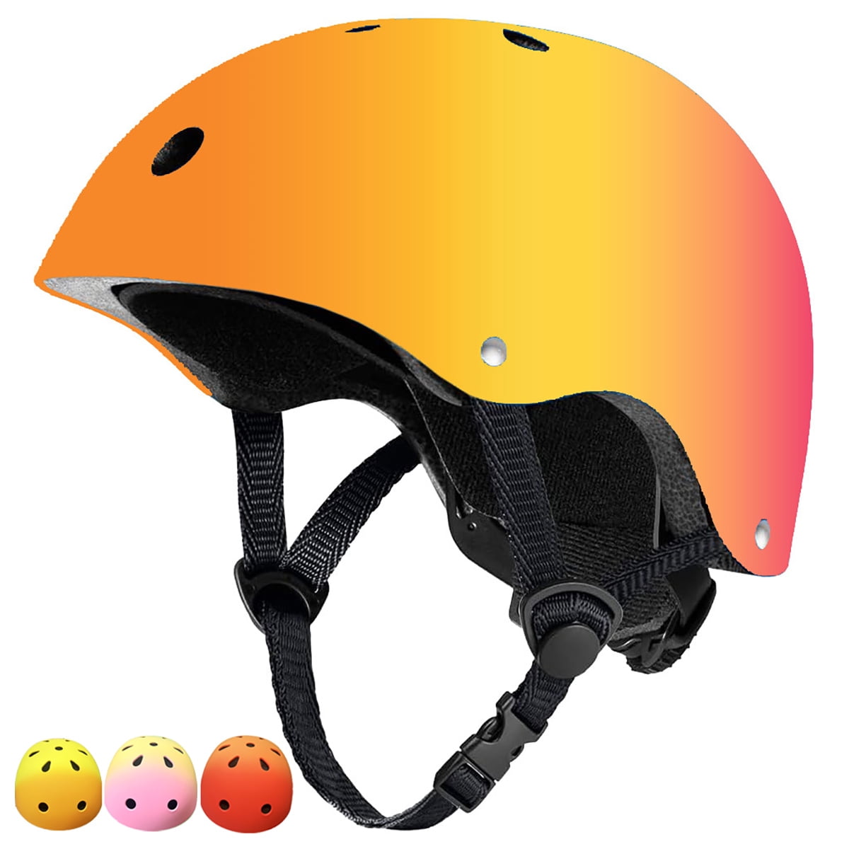 Yuphony Bike Helmet Toddler Helmet Ages 2-8 Years Old Boys Girls Multi-Sport Helmet Adjustable Cycling Multi-Sport for Football Roller Skating Scooter Orange