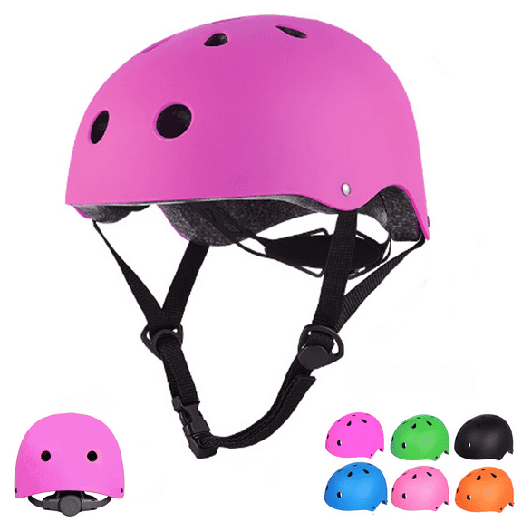 Yuphony Kids Bike Toddler Helmet Ages 5+ Years Old Boys Girls Multi-Sport Children Helmets Adjustable Cycling for Football Roller Skating Scooter Rose