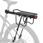 Yuphony Rear Bike Rack Full Quick Release Bicycle Cargo Rack Adjustable Bicycle Carrier Luggage Rack Back of Bike Aluminum Alloy 125 lbs Capacity Bike Accessories Black