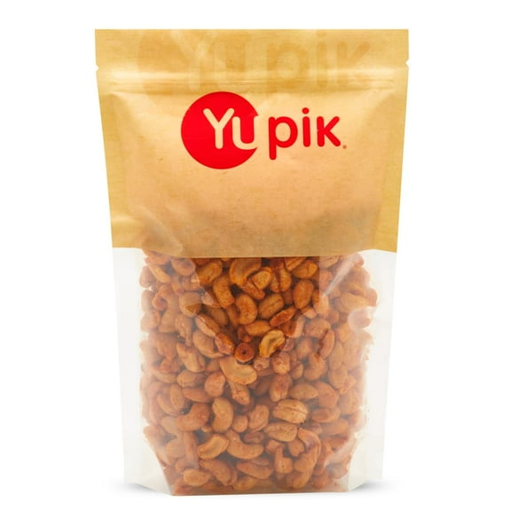 Yupik BBQ Cashews, 2.2 OLF24 lb (35.2 oz), Kosher, Vegan, Roasted Salted Nuts, Seasoned Nuts with Spices, Unique Smoky Flavor, Source of Protein & Iron, Crunchy, Savory Snacks