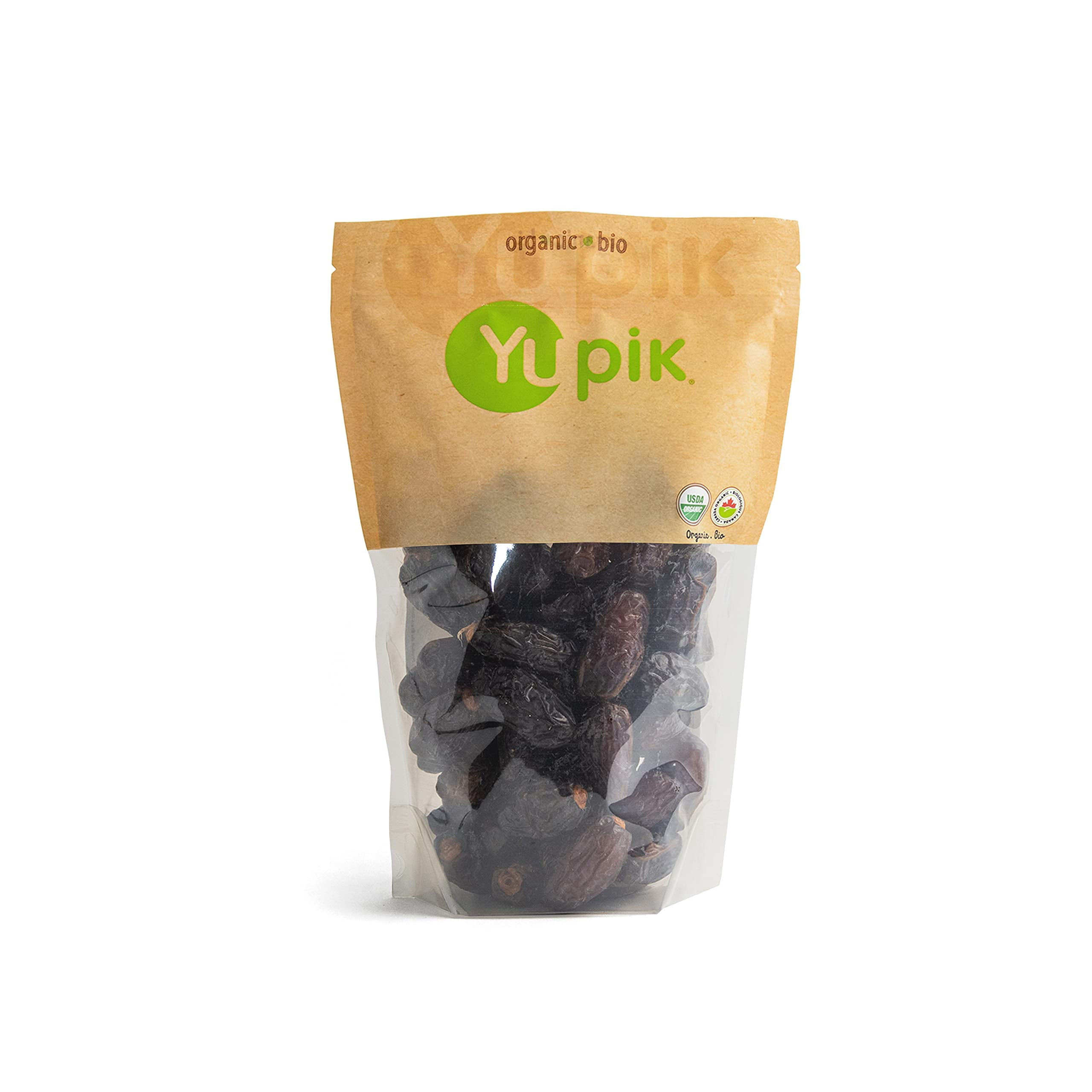 Yupik Organic Medjool Dates with Pits, 2.2 lb, Non-GMO, Gluten-Free, Vegan, Kosher, Dried Fruits, Naturally Sweet, Sulphite-Free, Source of Fiber, Healthy Snacks, Ideal for Baking & Topping