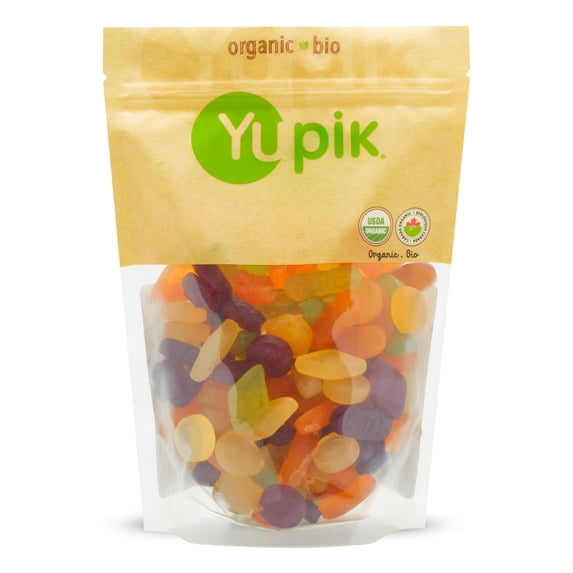 Yupik Organic Veggie Wine Gums, Gelatin-Free, 1.1 lb (17.6 oz), Gluten-Free, Vegan, Non-GMO, Natural Colors & Flavors, Made from F