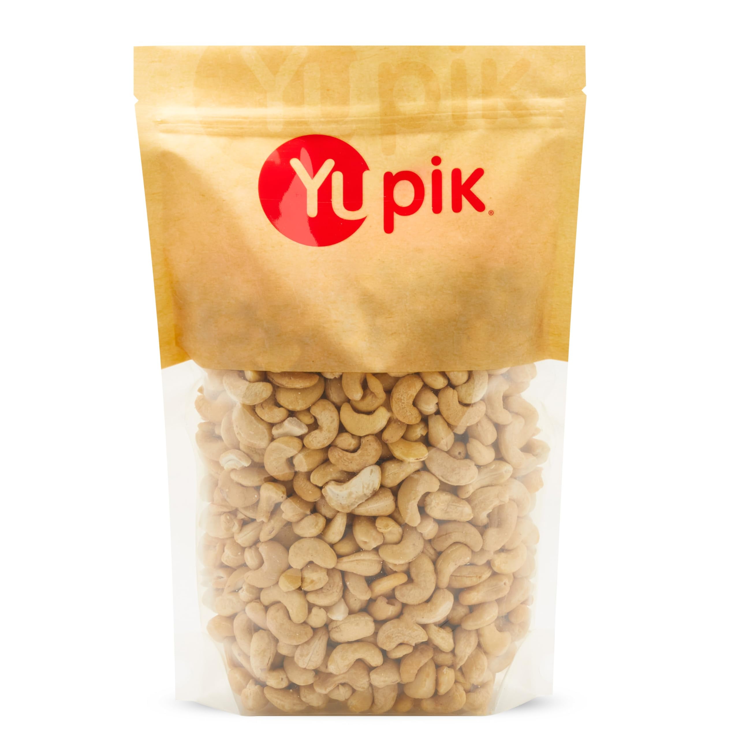 Yupik Roasted Unsalted Whole OIF8 Cashews, 2.2 lb, GlutenFree, Kosher