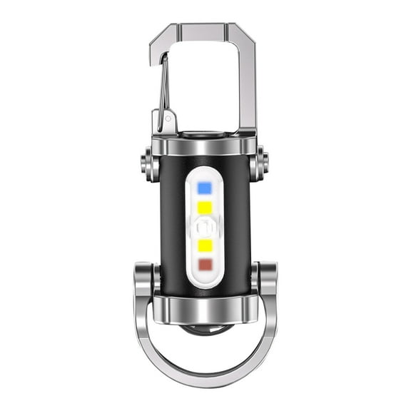 Yuping Mini Rechargeable Keychain Flashlight with Side Light & Phone Charging, Waterproof LED Torch for Camping, Hiking, Emergencies - Compact Aluminum Alloy Design