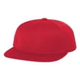 thumbnail image 1 of Yupoong 6089 Adult 6-Panel Structured Flat Visor ClassicSnapback Cap - Red, 1 of 5
