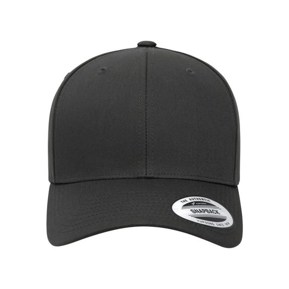 Yupoong 6389 CVC Snapback Cap - Charcoal