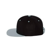 Yupoong Classic Style 6-Panel 2-Tone Snapback Cap, Black/Silver