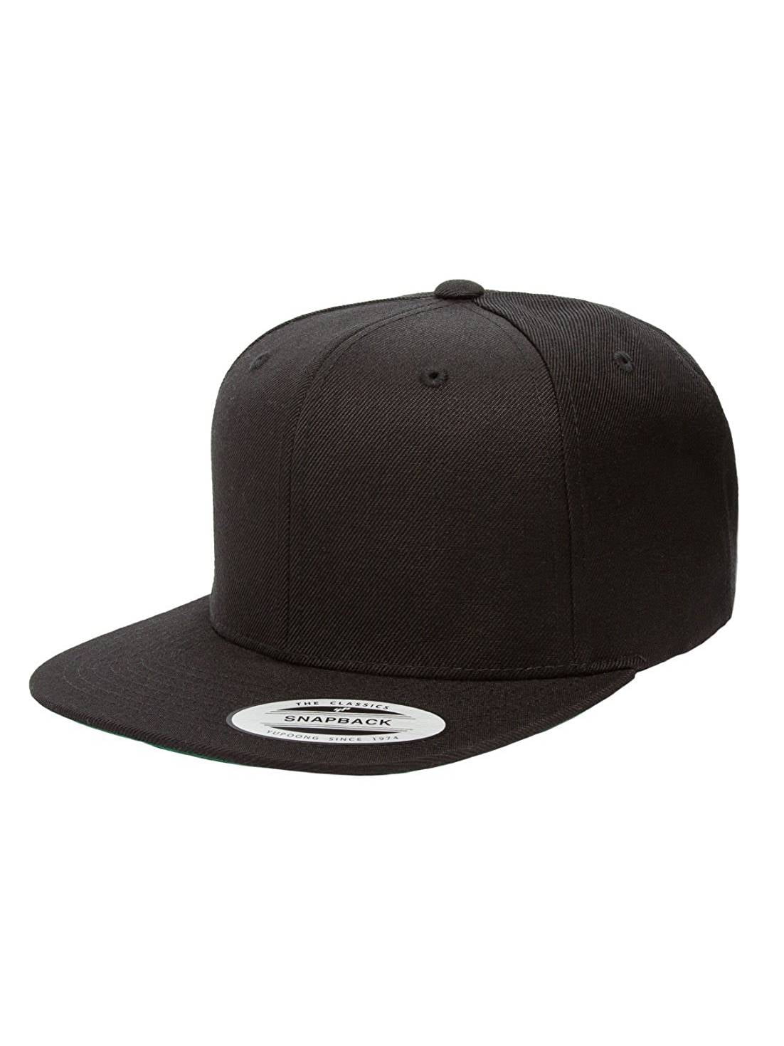 Yupoong Classic Style 6-Panel 2-Tone Snapback Cap, Black/Red
