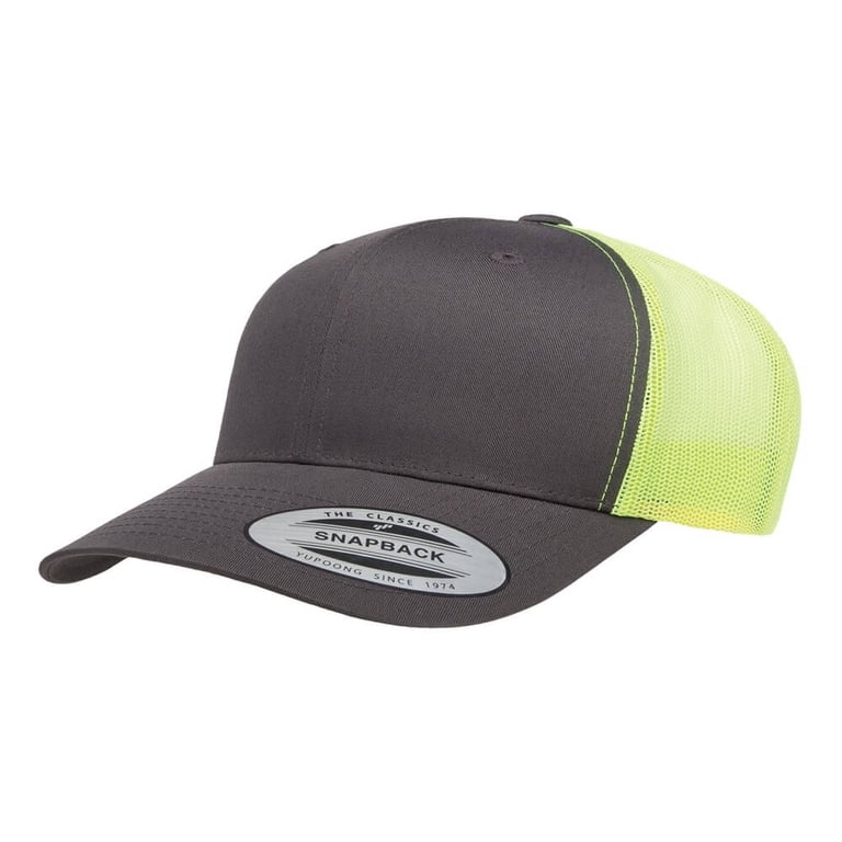 Flexfit Retro Trucker Snapback Cap - Rustic Orange & Khaki Mesh Hat, One Size Fits Most