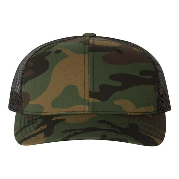 Yupoong - Retro Trucker Cap, Green Camo / Black