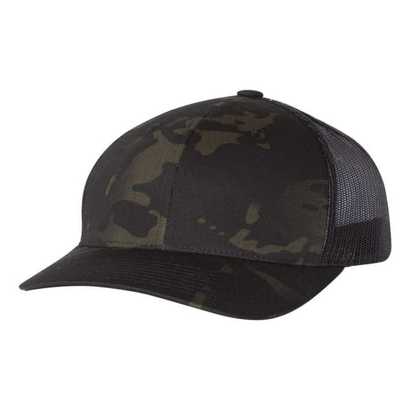 Yupoong - Retro Trucker Cap, Multicam Black/ Black