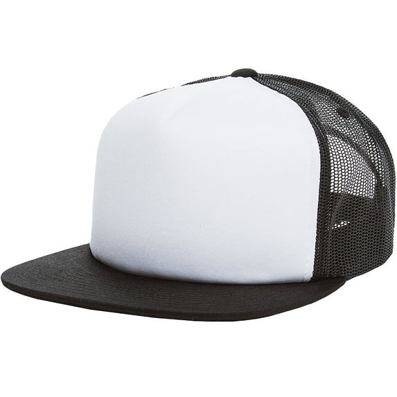 Yupoong Unisex Foam White Front Panel Trucker Cap