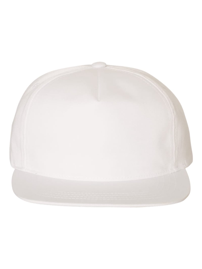 Yupoong Unstructured Five-Panel Snapback Cap (6502) White