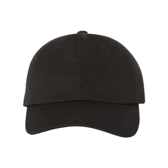 Yupoong YP Classics Peached Cotton Twill Dad Cap, Black, OSFA
