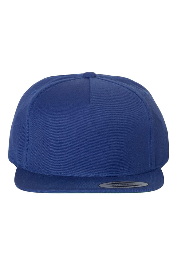 Yupoong YP5089 Adult 5-Panel Structured Flat Visor Classic Snapback Cap (2 PACK)