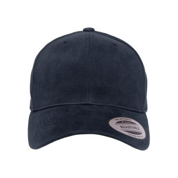 Yupoong mens Brushed Cotton Twill Mid-Profile Cap(6363V)-NAVY-OS