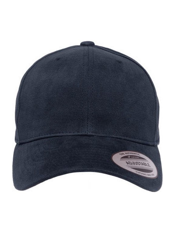 mens Brushed Cotton Twill Mid-Profile Cap(6363V)-NAVY-OS