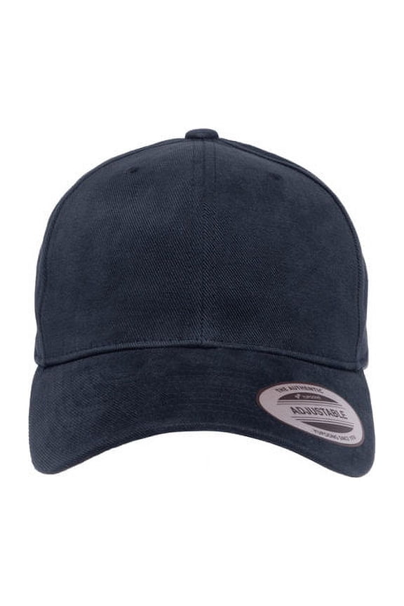 mens Brushed Cotton Twill Mid-Profile Cap(6363V)-NAVY-OS