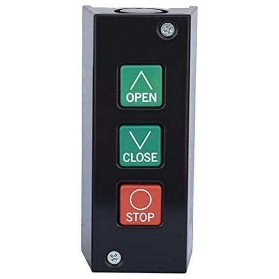 YuraZH PBS 3 Garage Door Opener 3 Button Wall Mount Control Station Entrance Open/Close/Stop Momentary Contact
