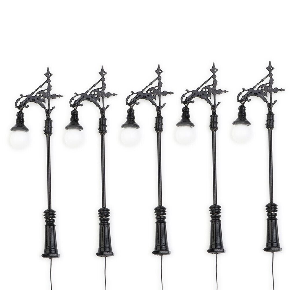 Yuri 5 X N Scale 1 160 Model Railway Train Lamp Posts Led Street Light Lamps 3V DC
