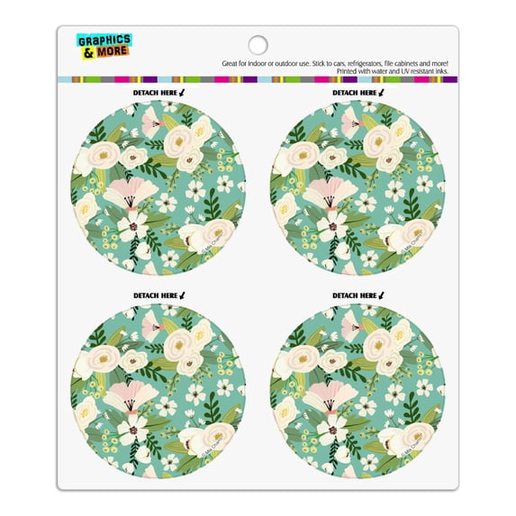 Yuri Spring Flowers Refrigerator Fridge Locker Vinyl Circle Magnet Set