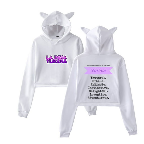Yuridia Cat Ear Fashion Street Trendy Hoodie Women's Short Sportswear