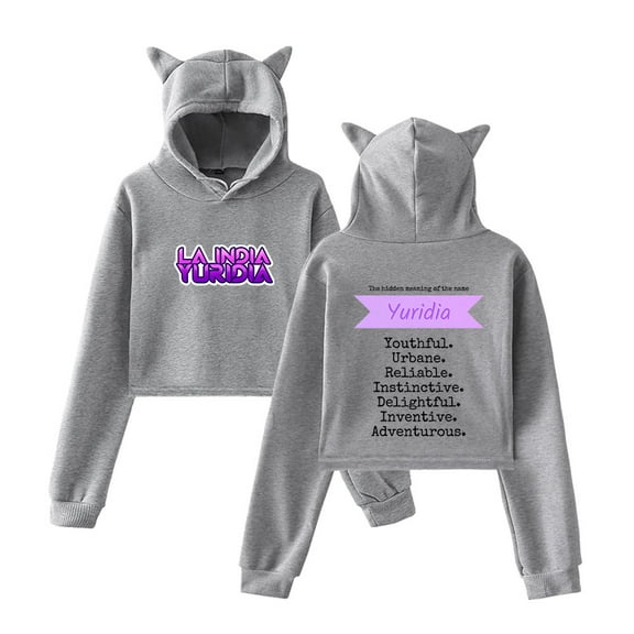 Yuridia Cat Ear Fashion Street Trendy Hoodie Women's Short Sportswear