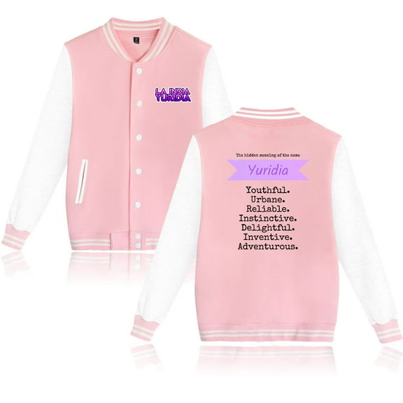 Yuridia Men's and women's retro hip-hop fashionable long sleeved baseball jacket