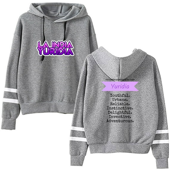Yuridia Parallel bar sleeve pocket fashionable unisex long sleeved hooded sweatshirt