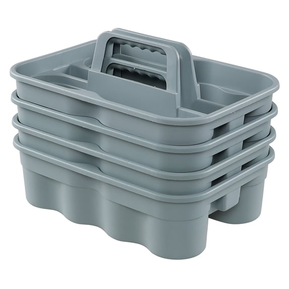 Yuright Plastic Cleaning Caddy Organizer with Handle, 4 Packs Carry Caddy