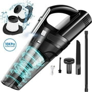 Yuriko Handheld Vacuum Cleaner Cordless,10000PA 6000mAh Powerful Wet Dry Car Vacuum Cleaner, USB Quick Charge With Two HEPA & LED Light