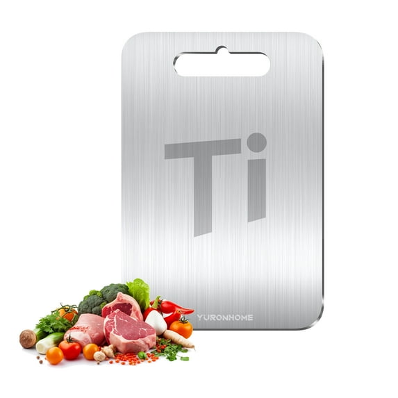 YuronHome Titanium Cutting Boards For Kitchen, 100% Pure Cut Titanium Cutting Board, Food Grade Quality,Easy To Clean And Will Not Absorb Odors, Suitable For Kitchen Or Outdoor Camping