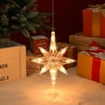 thumbnail image 1 of Yurqghjb 8.27" LED Bethlehem Star Window Light, Hanging Christmas Silhouette & Tree Topper, Warm White, Battery Operated, 1 of 5