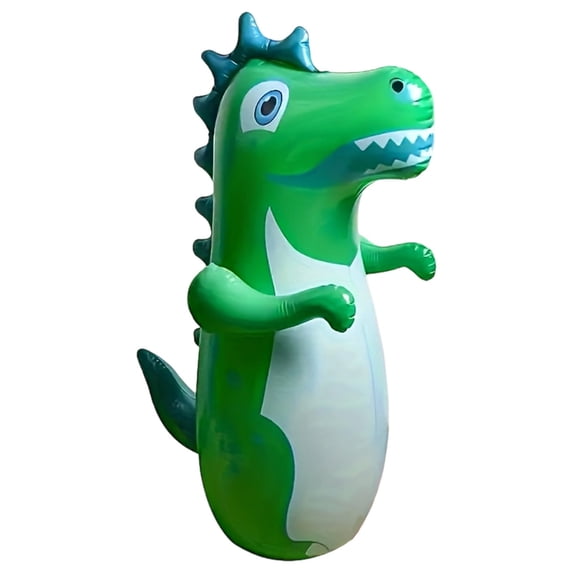 Yurqghjb Inflatable Dinosaur Punching Bag, Kids Valentine's Day Gift, Leakproof PVC Bop Bag, 35.43"(Green)