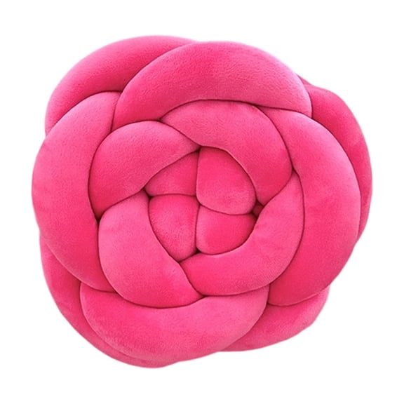 Yurqghjb Mini Rose Throw Pillow, Velvet Flower Accent for Valentine's Day Gift, 7" (Hot Pink)