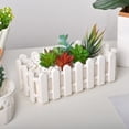 thumbnail image 1 of Yurqghjb White Fence Planter, 10 Inch Decorative Plastic Window Box for Succulents and Flowers, Picket Fence Style Indoor Outdoor Garden Container, Spring Decor Valentine's Day Gift, 1 of 6