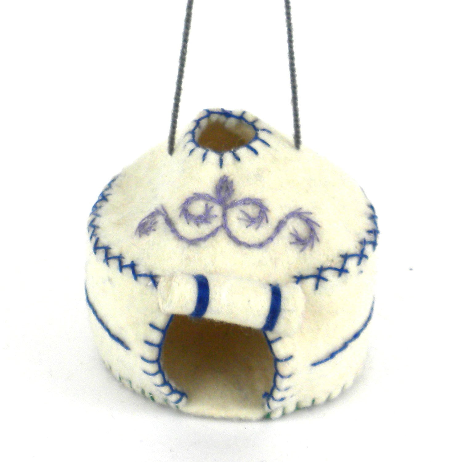 Yurt Felt Holiday Ornament - Thumbnail 2