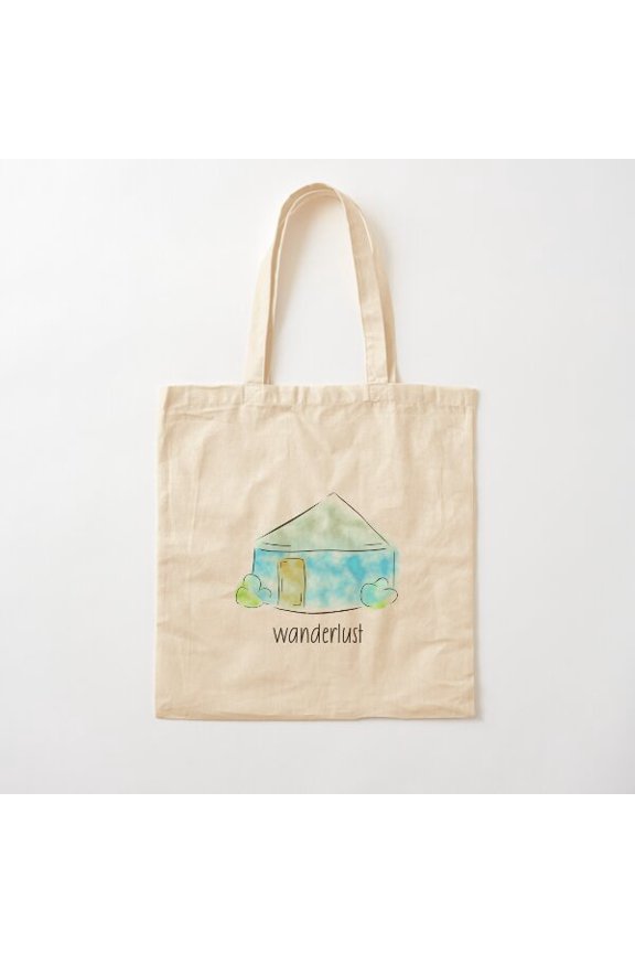 Yurt On A, Wander Canvas Tote Bags, Reusable Shopping Bag
