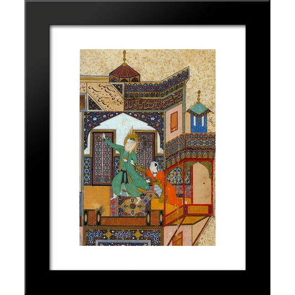 Yusef and Zuleykha (detail) 20x24 Framed Art Print by Kamal ud-Din Behzad