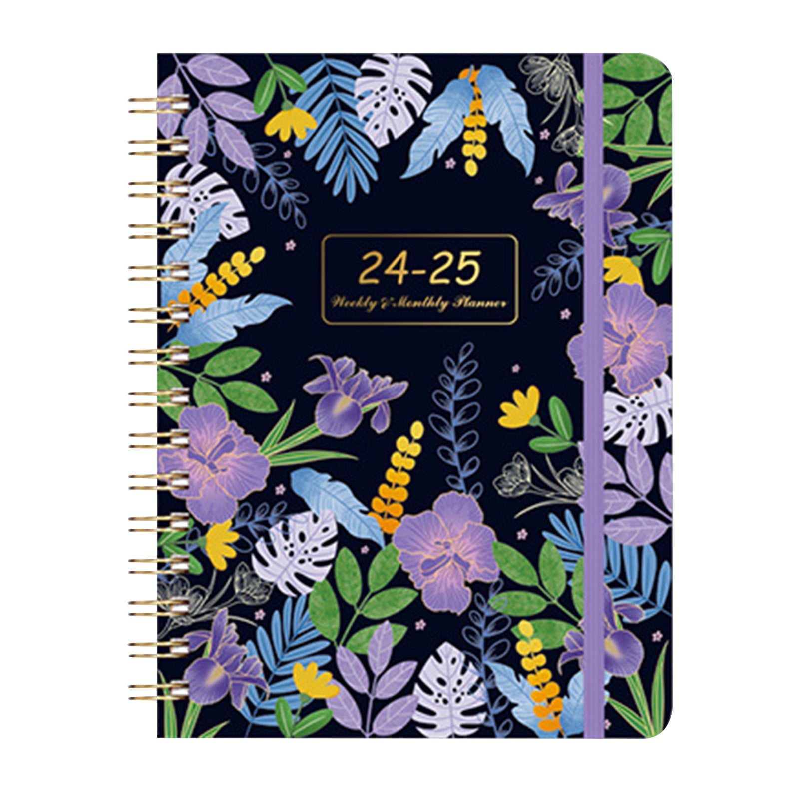 Yuseik Clearance Violet Flowers Bloom, Notebook, 2025 Planner, Weekly