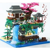 Yushinv Cherry Blossom Tree Building Set 3220 Pcs, Original Music(Symphony),Pink Bonsai Building Set